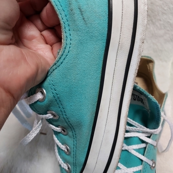 Converse AllStar unisex mint green tennis shoes women's 6 or men's 4 - Picture 13 of 14